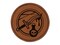 Rogue Poisoned Dagger Round Iron-On Engraved Faux Leather Patch Applique - 2.5"